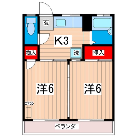 ヤママス有明荘の物件間取画像